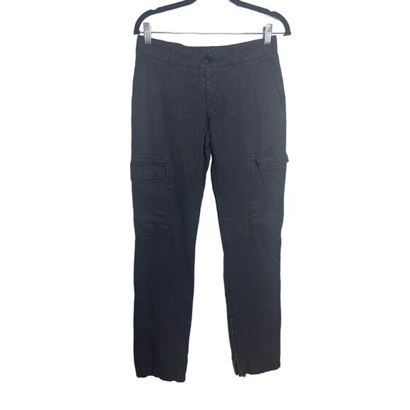 Vintage Y2K Burberry Women's Cargo Pants US 6 UK 8 ITA 40 Ankle Zip Full Length - Picture 8 of 9